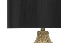 Monarch Specialties Lighting, 25"h, Table Lamp, Black Shade, Brown Resin, Contemporary