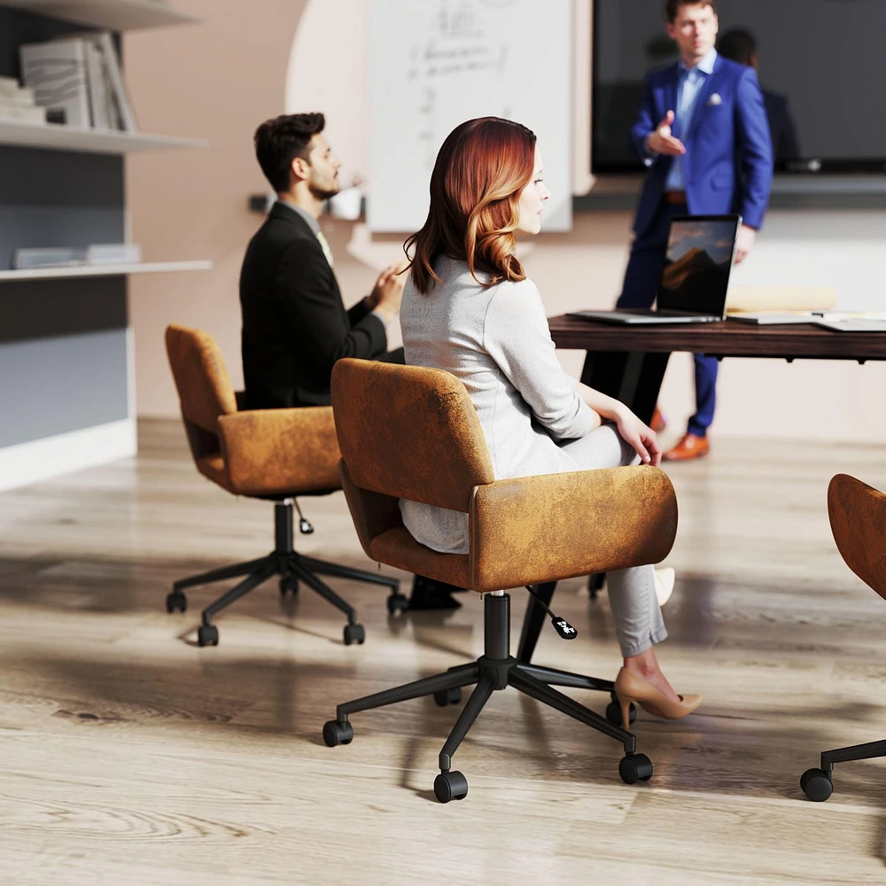 Homy Casa Kids Study Chair - Adjustable Height Swivel Task Chair with Armrests, Ideal for Homework and Play