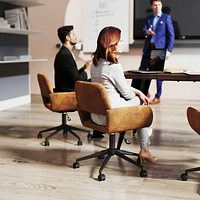 Homy Casa Kids Study Chair - Adjustable Height Swivel Task Chair with Armrests, Ideal for Homework and Play