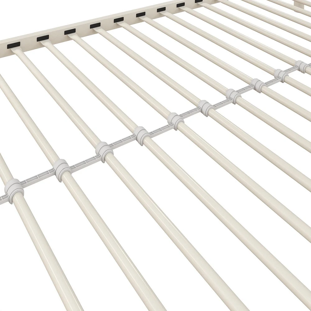 DHP Everleigh Triple Metal Bunk Bed, Twin/Twin/Full, Off White