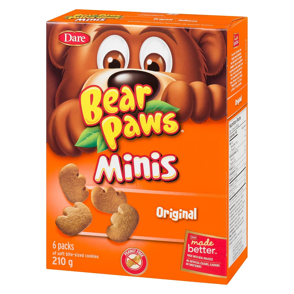 Bear Paws Minis Original Cookies, Dare, Pack of 6, 210 g