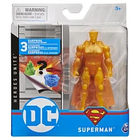 DC Comics, Figurine articulée SUPERMAN de 10 cm avec 3 accessoires mystère