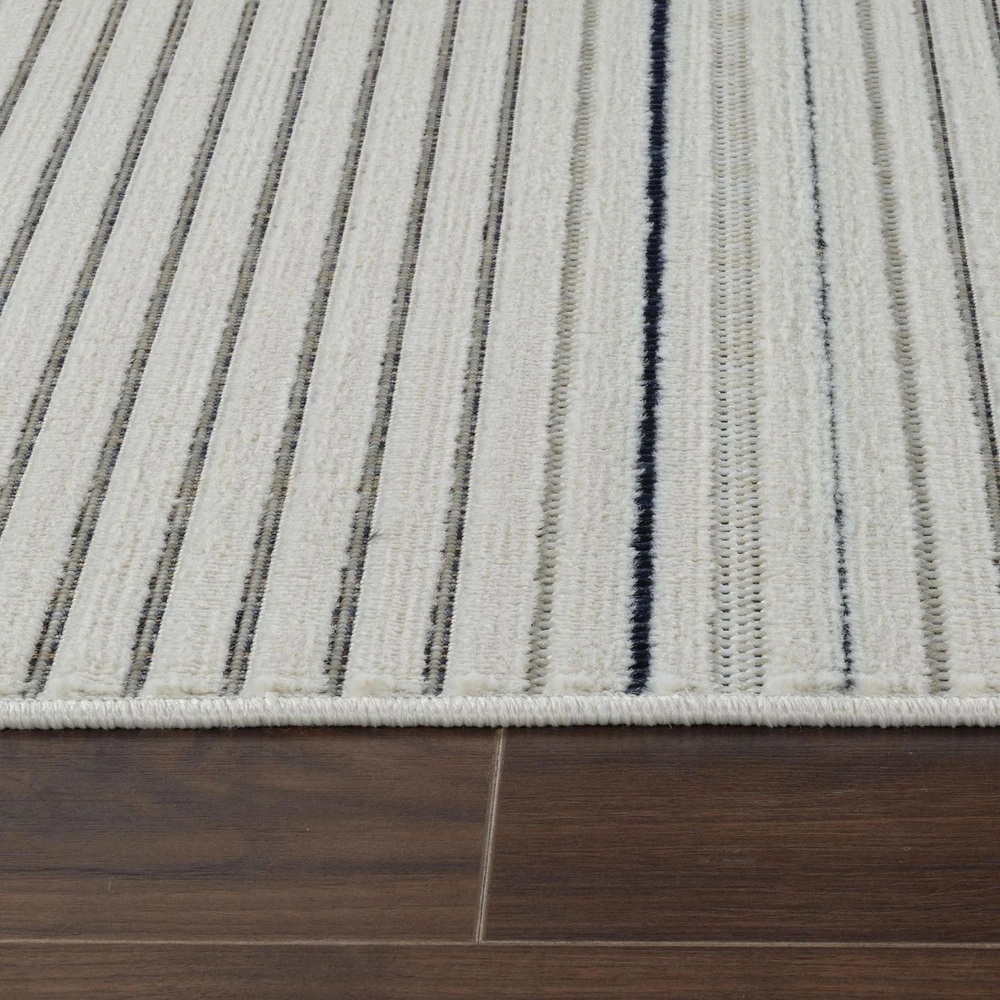 Rug Branch Maise Abstract Indoor Outdoor Area Rug, Cream Blue, Modern - Entryway, Hallway, Bathroom, and Kitchen