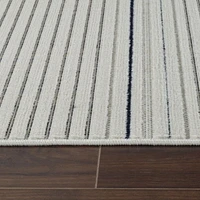 Rug Branch Maise Abstract Indoor Outdoor Area Rug, Cream Blue, Modern - Entryway, Hallway, Bathroom, and Kitchen