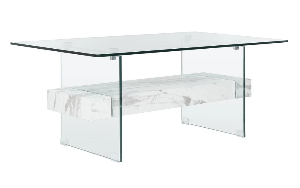 Safavieh Kayley Retro 2 Tier Glass Coffee Table