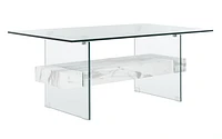 Safavieh Kayley Retro 2 Tier Glass Coffee Table