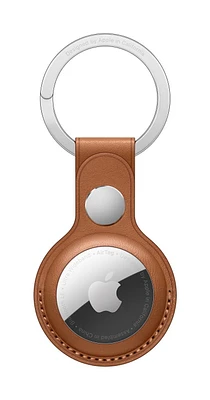 Apple AirTag Leather Key Ring - Saddle Brown, Made by Apple.