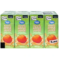 Great Value Apple Juice from concentrate, 8x200mL