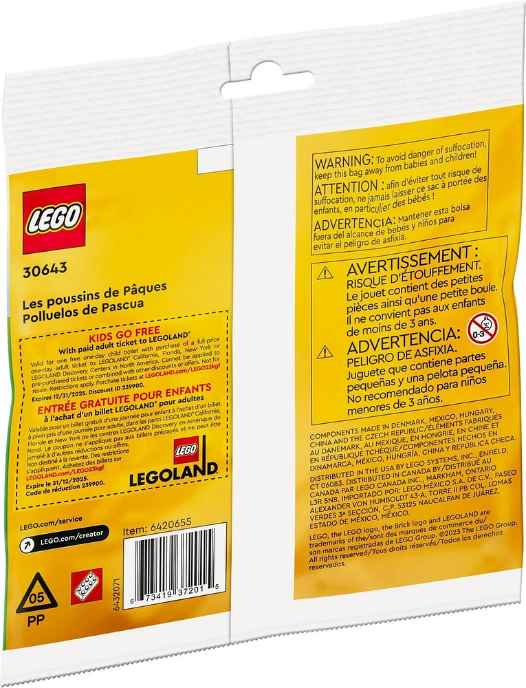 LEGO Creator Les poussins de Pâques 30643 Ensemble de construction (61 pièces)