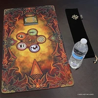 ENHANCE TCG Playmat - Tapis de jeu de cartes de table avec bords cousus, surface lisse et pochette de voyage avec cordon de serrage - Compatible avec MTG, YuGiOh, Pokémon, Lord of the Rings, et autres