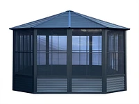 Florence Solarium Metal Roof 12'x18' Black