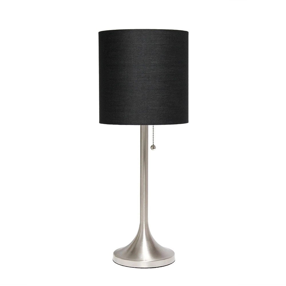 Lampe de table conique Simple Designs avec abat-jour en tissu
