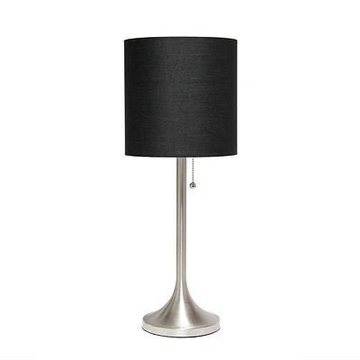 Lampe de table conique Simple Designs avec abat-jour en tissu
