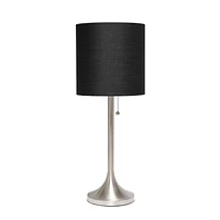 Lampe de table conique Simple Designs avec abat-jour en tissu