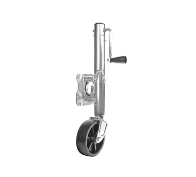 Blue Dog Marine Cric de remorque de bateau avec roue, cric de remorque pivotant robuste de 1 500 lb – élévateur de 10", cric de langue de remorque ou camping-car de levage, remorque, yacht