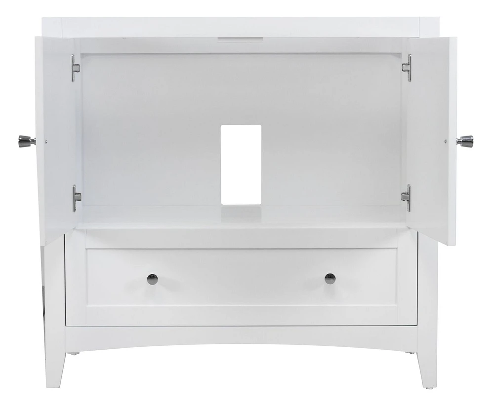 Imaginations Américaines  34.5 pouces W Vanity Base Blanc