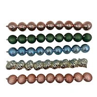 Holiday Time 45 Count Shatterproof Ornaments-Champagne/Green/Tan/Blue