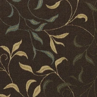 Tapis de couloir contemporain à motif de feuilles et à sous-couche en caoutchouc de la collection Ottohome