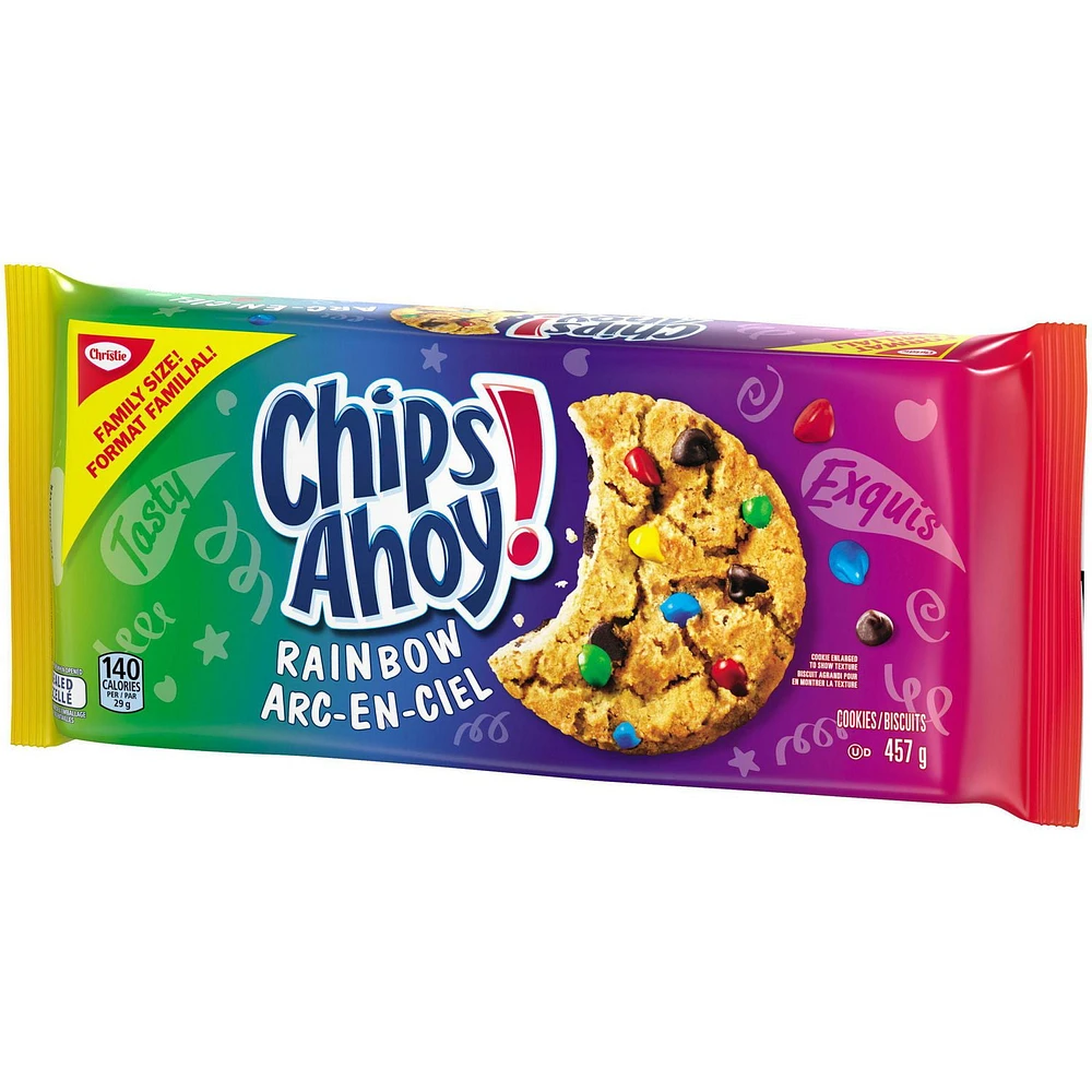 Chips Ahoy! Rainbow Chocolate Chip Cookies, 1 Family Resealable Pack, 457 g