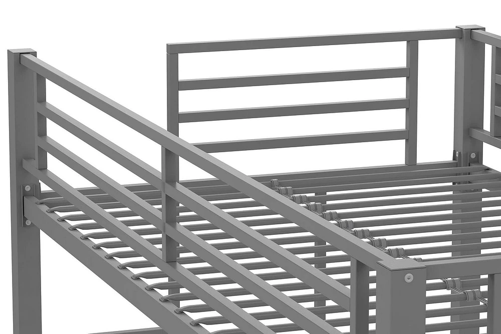 Lit Mezzanine en Métal Brittain Your Zone, Argent