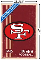 NFL San Francisco 49ers - Retro Logo 14 Wall Poster, 22.375" x 34" Framed