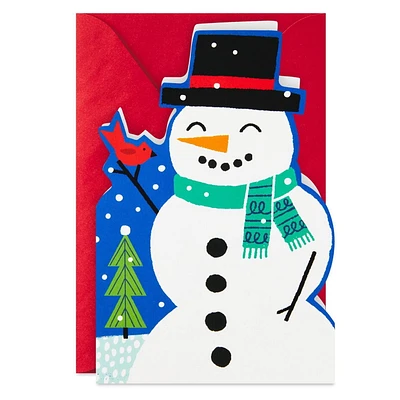 Connections from Hallmark Boxed Christmas Cards (Die-Cut Snowman), 16 ct.