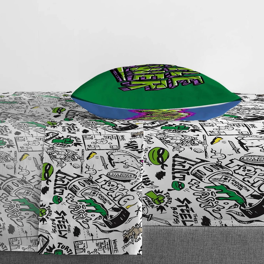 Les Tortues Ninja Ensemble de Draps 3-Pièces pour Lit 1 Place Pour Lit 1 Place
