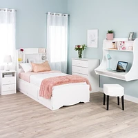 Prepac Table de chevet Astrid - deux tiroirs