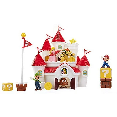 Nintendo Super Mario Deluxe Champignon Château de Royaume Playset, Inclut 5 Figurines!
