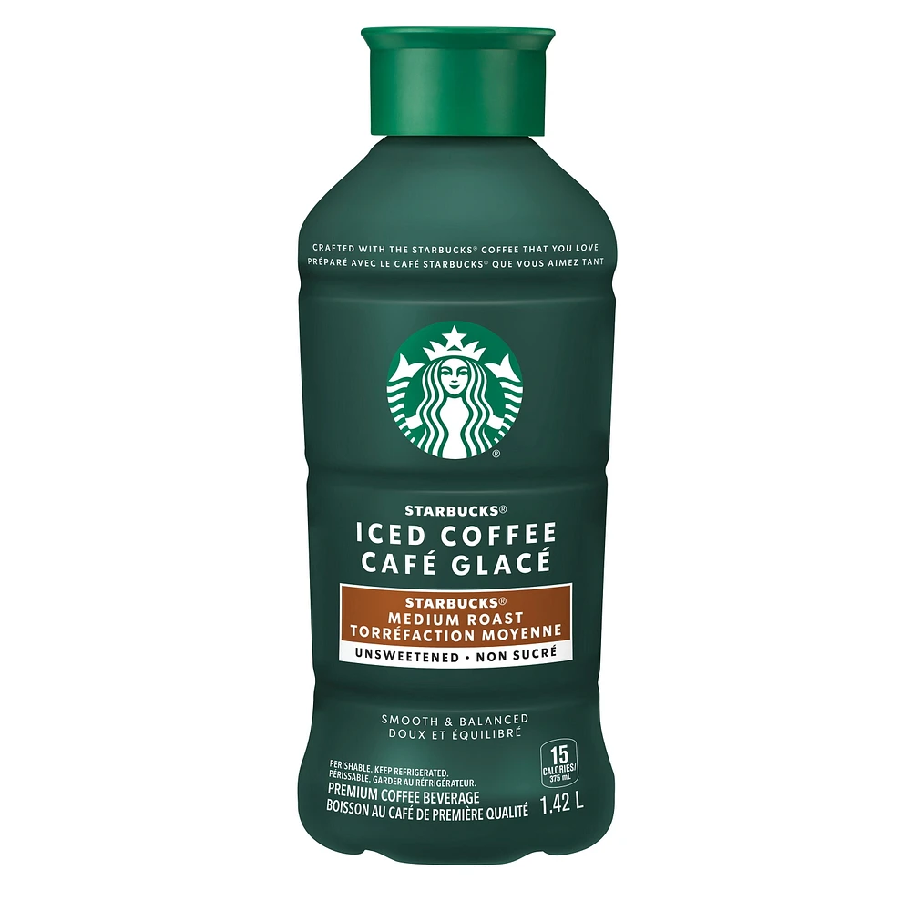 Starbucks Café Glacé Torréfaction Moyenne Sans Sucre 1.42 L, Bouteille 1.42L