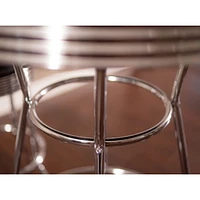 Ensemble de tables de pub Remington de Hathaway, 3 pièces - chrome et noir