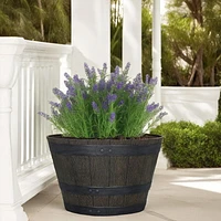 Whiskey Barrel Planter, Decorative Planter