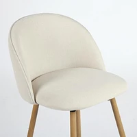 Homycasa Contemporary Set of 2 Counter Height Bar Stool Oak Finished Legs
