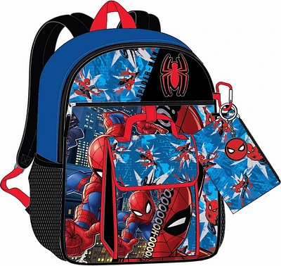 Sous licence Spiderman 5 pieces. Ensemble sac a dos