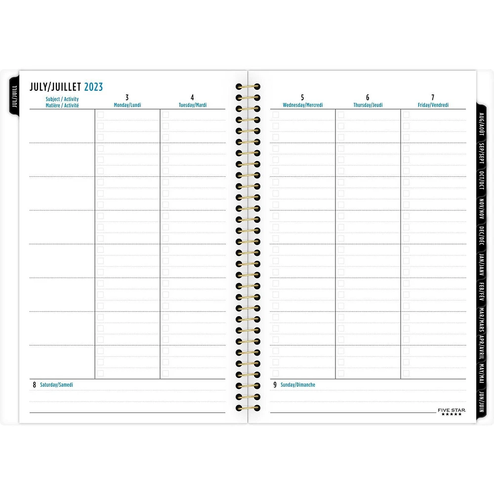 Five Star® Daisy Small Academic Weekly/Monthly Planner