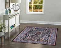 Tapis d'appoint Emerald Myer ivoire & or de 3 pi 3 po x 5 pi