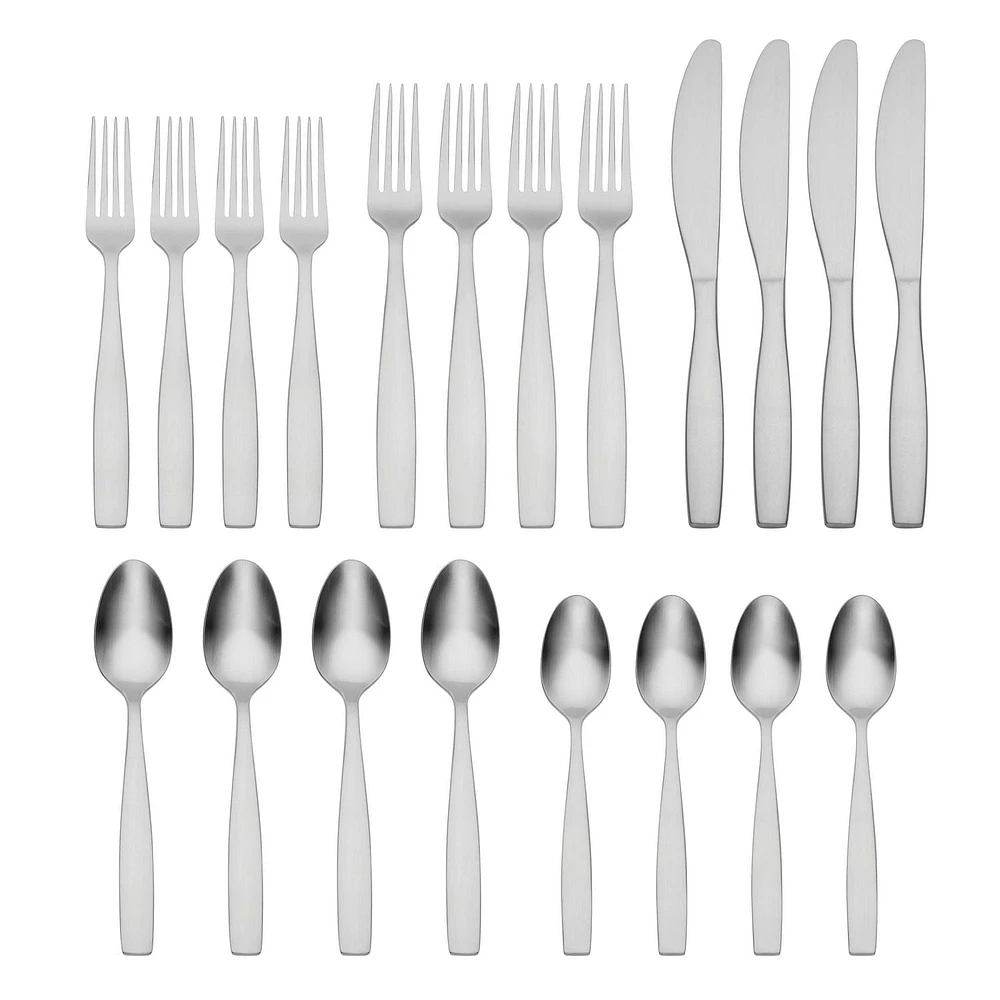 Oneida Sullivan Ensemble de couverts en satin de 20 pièces