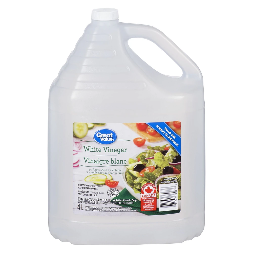 Great Value Pure White Vinegar, 4 L