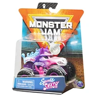 Monster Jam, Official Sparkle Smash Monster Truck, Die-Cast Vehicle, Danger Divas Series, 1:64 Scale