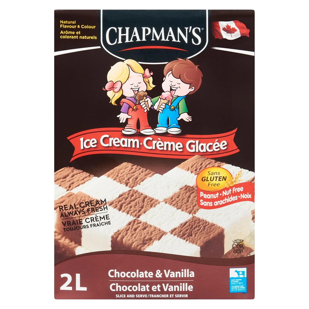 Chapman's Markdale Creamery Chocolate Vanilla Checkerboard Ice Cream, 2L