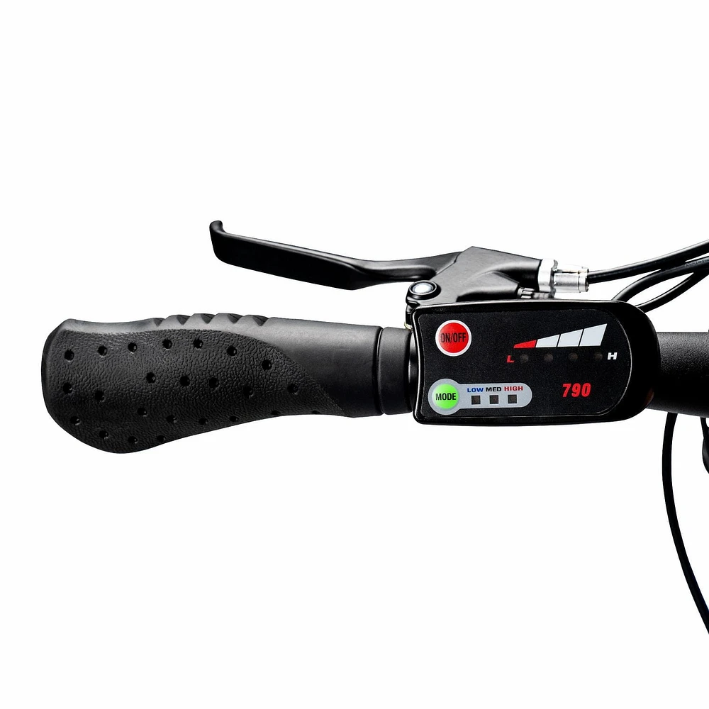 Hyper 26" 36V Electric Mountain Bike for Adults, Pedal-Assist, 250W E-Bike Motor, Blue