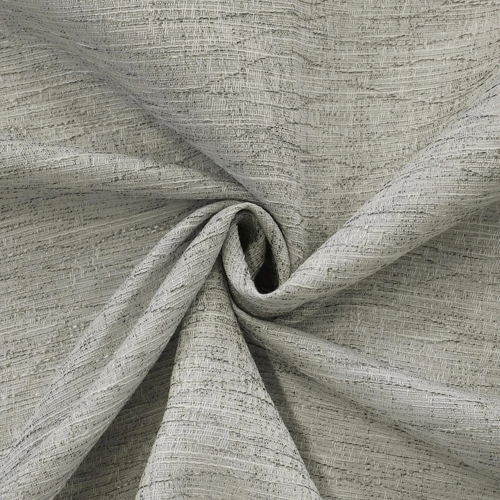 Loft Living Davos, filtrant la lumière panneau de rideau jacquard à double entête 52" x 95", argent