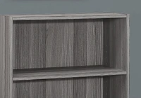 Monarch Specialties Bookshelf, Bookcase, 4 Tier, 36"h, Office, Bedroom, Laminate, Grey, Transitional