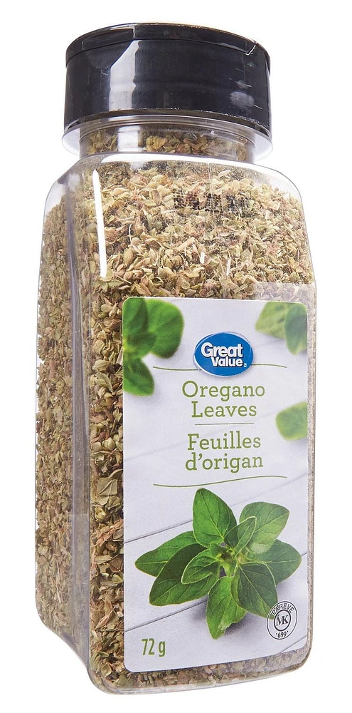 Feuilles d'origan de Great Value 72g
