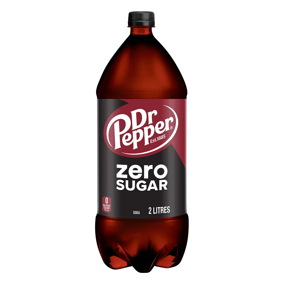 Dr Pepper Zero Sugar Soda 2 L, Bouteillie 2 L