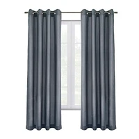 Loft Living Elba, panneau de rideau texturé à oeillets, 100% occultant 52" x 84", bleu