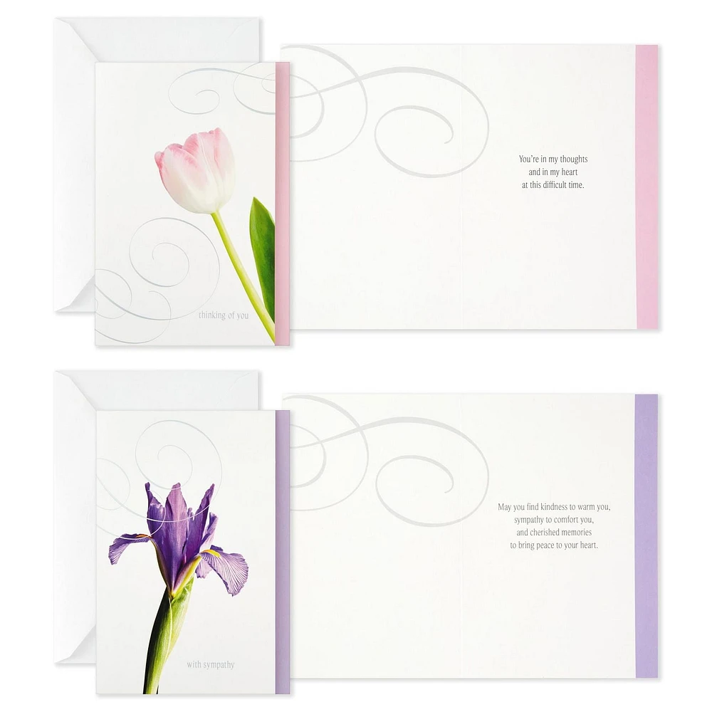 Cartes de condoléances assorties Hallmark (fleurs)