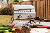 Expert Grill 2 Burner Tabletop Propane Gas Grill in Stainless Steel