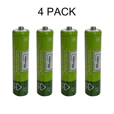 Mainstays Solar Rechargeable 400mAh AAA Nickel Metal Hydride Batteries, 4 Count