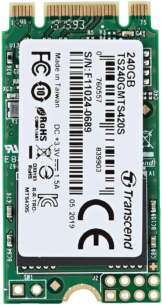 Transcend 240 Go, m.2 2242 ssd, sata3, TLC (TS240GMTS420S)